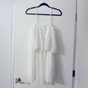 pleated white romper!